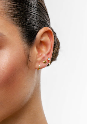 Basic 10 Hoop Earrings Gold