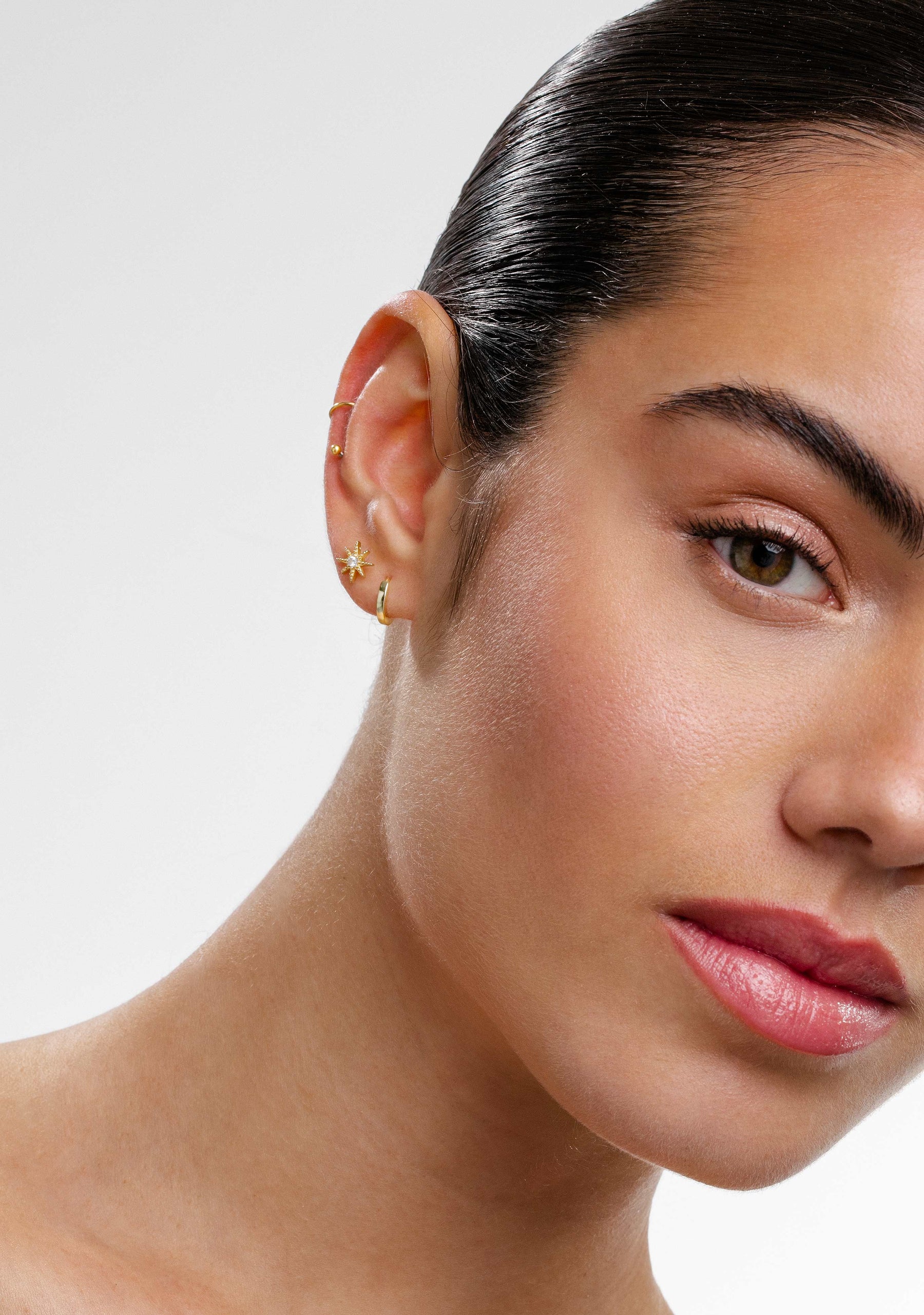 Pendientes Aro Básico 10 mm Baño Oro 18K