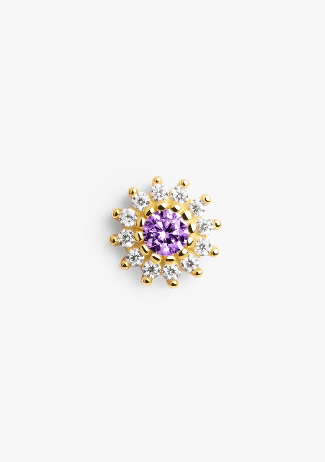 Piercing Lilie Amethyst Gold