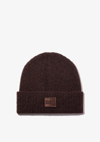 Gorro de malha castanho