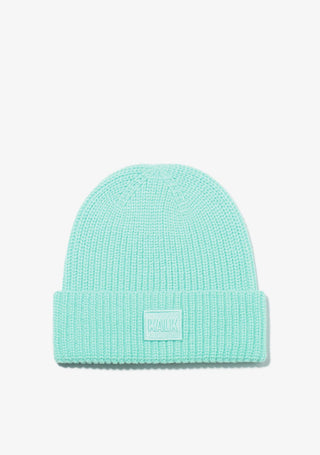 Gorro de malha verde-menta