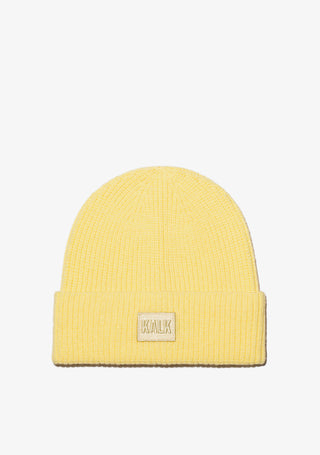 Gorro de Malha Amarelo Manteiga