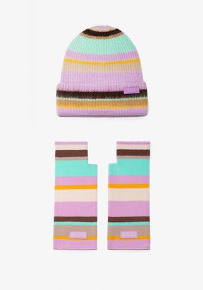 Beanie Flash Violet + Gloves Flash Violet Kalk