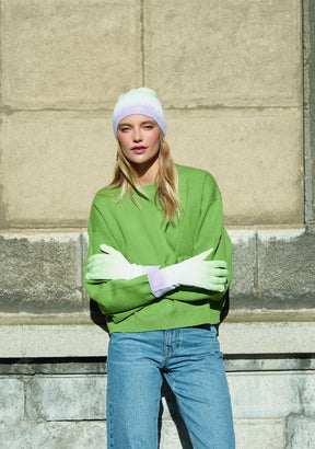 Beanie Decay Lavender + Gloves Decay Lavender Kalk