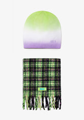 Beanie Decay Lavender + Scarf Trick Green Kalk