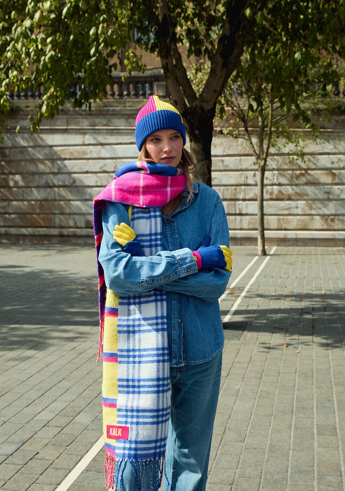 Beanie Trident Blue Kalk