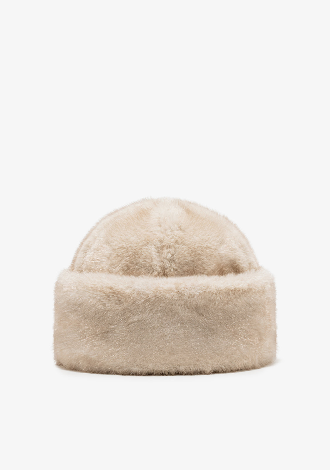 Fur Hat Beige Kalk