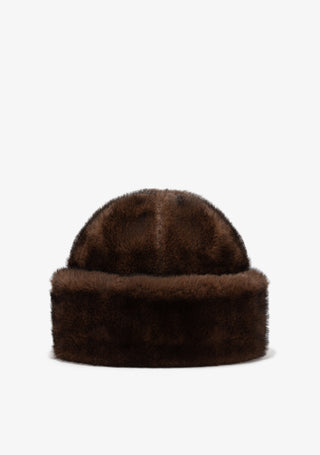 Gorro de Pelo Castanho