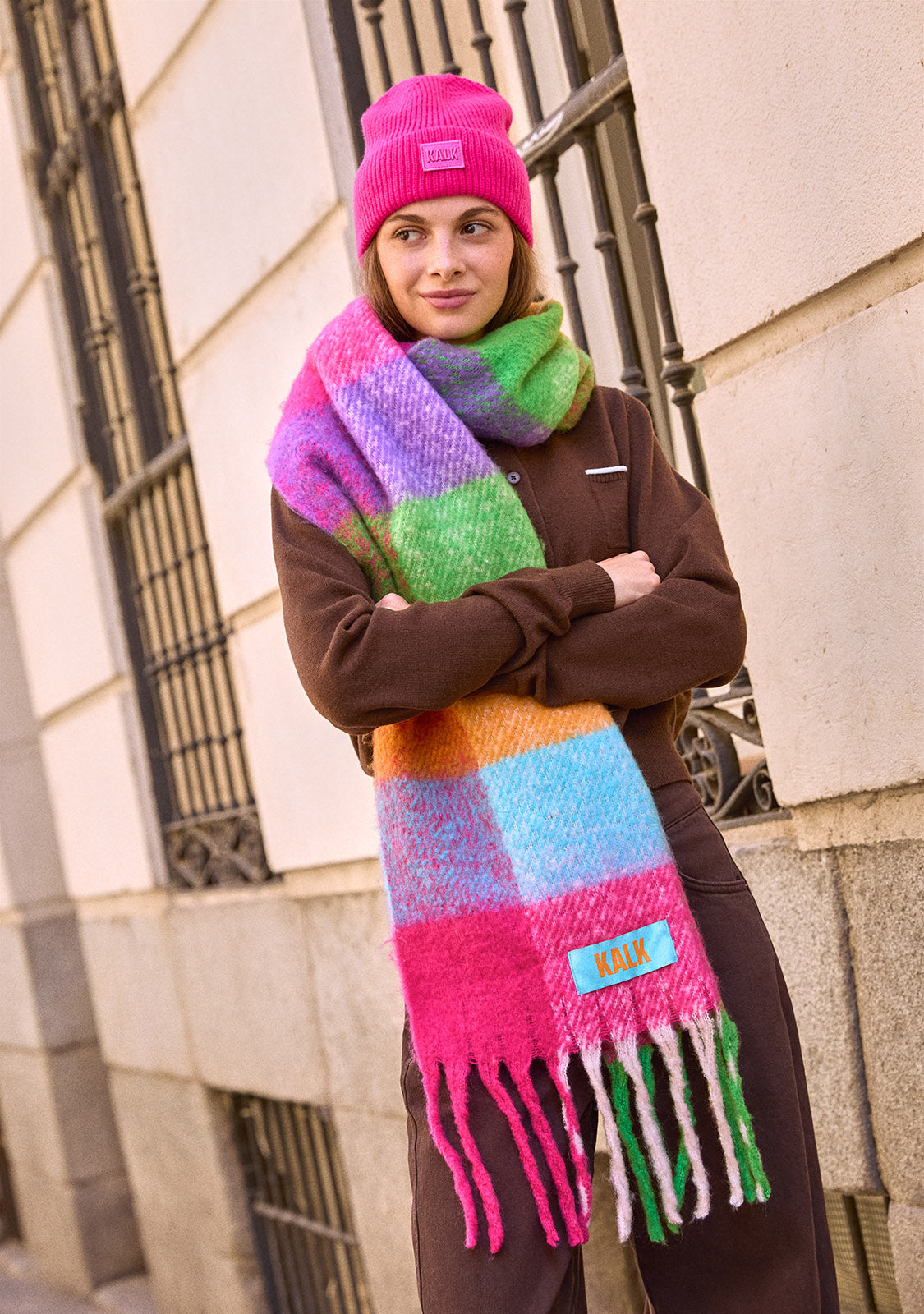 Pack Beanie & Scarf Vibrant Fuchsia
