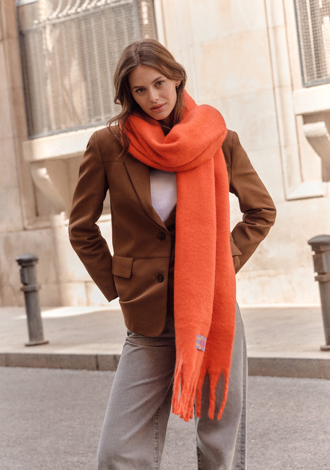 Scarf First Orange Kalk