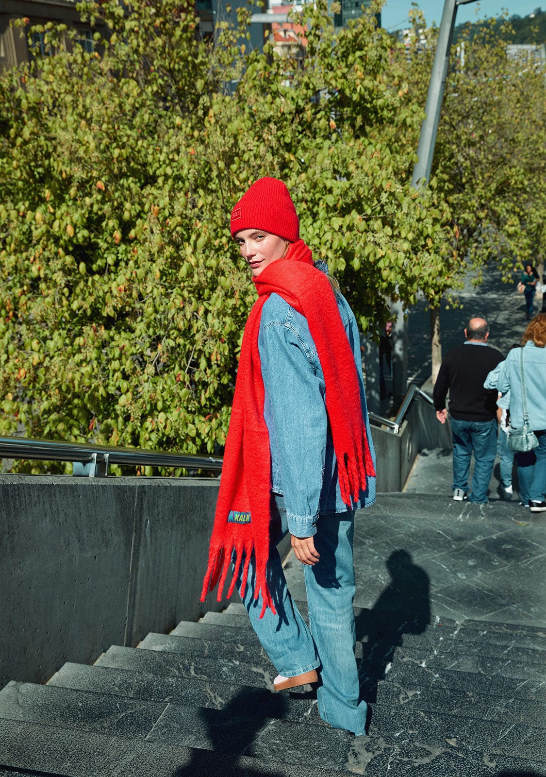 Scarf First Red Kalk