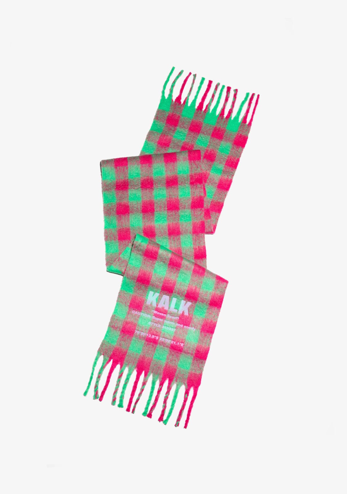 Scarf Vision Green & Fuchsia Kalk