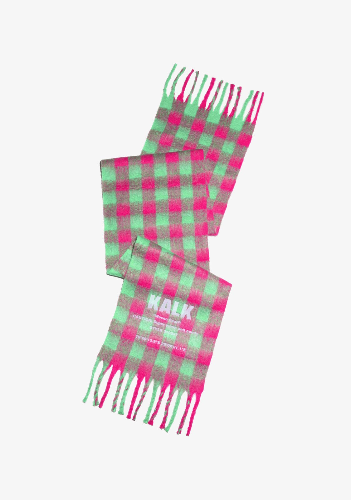 Scarf Vision Green & Fuchsia Kalk