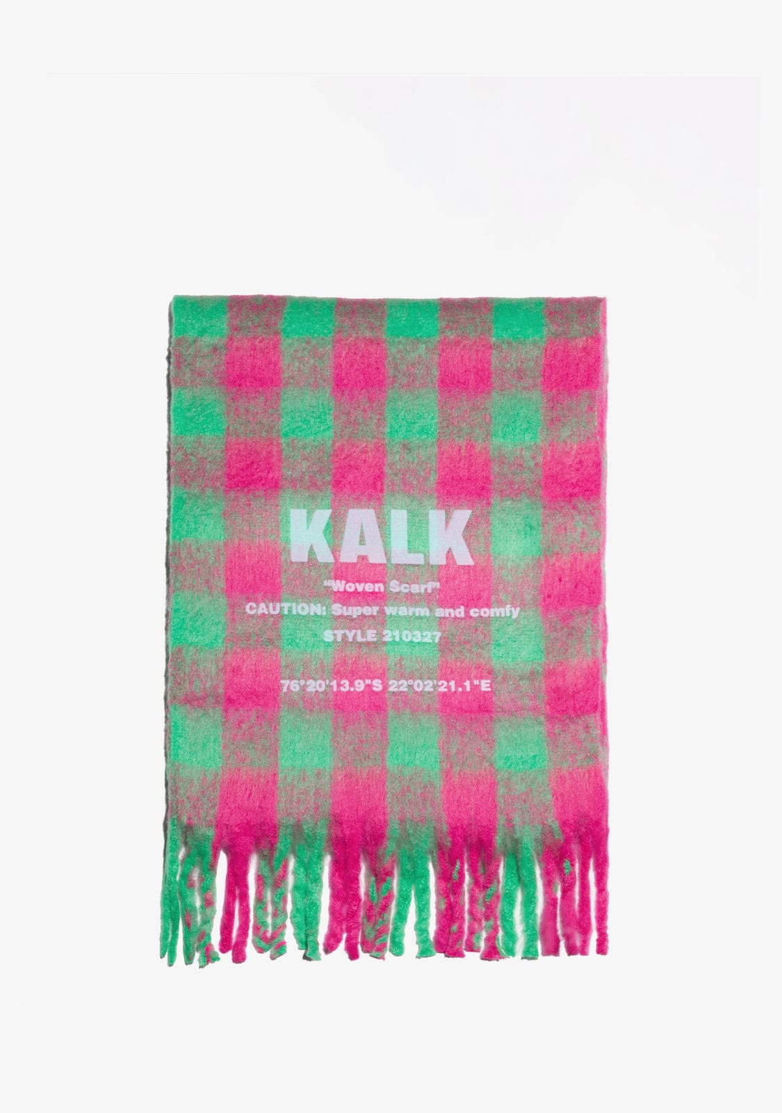 Scarf Vision Green & Fuchsia Kalk
