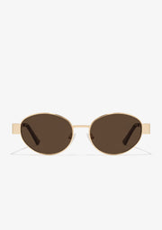 Oval Sunglasses Gaia Gold Brown