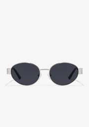 Oval Sunglasses Gaia Silver Black