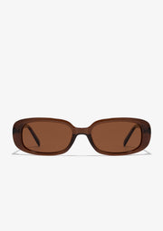 Lunettes de Soleil Rectangulaires Marron Tess