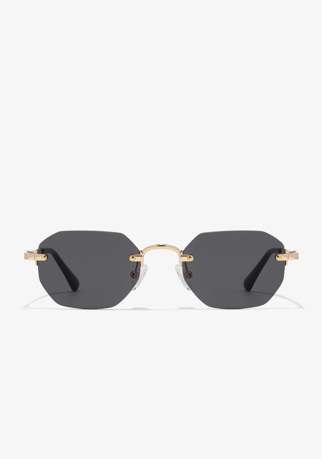 Gold Sunglasses With Black Lenses Faye