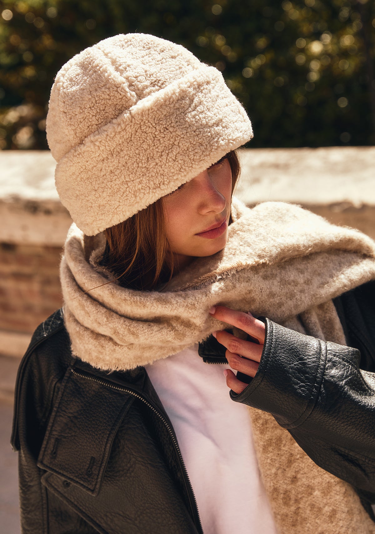 Scarf Deer Beige Kalk