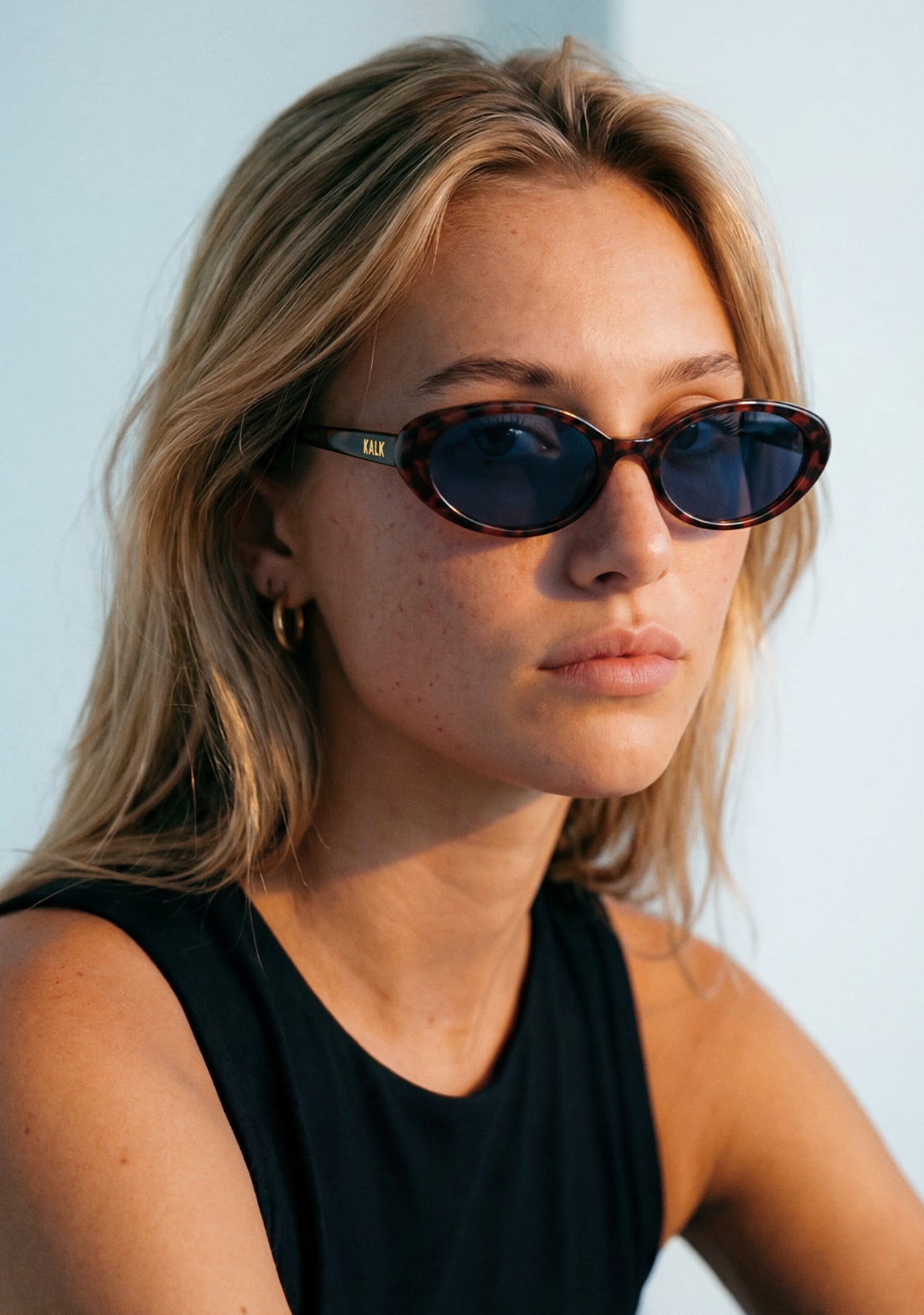 Ovale Sonnenbrille Schildpatt Braun Diana