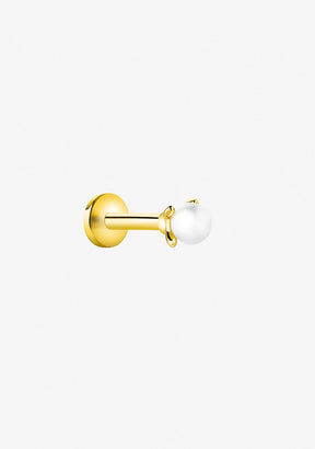 Piercing all'orecchio perla oro