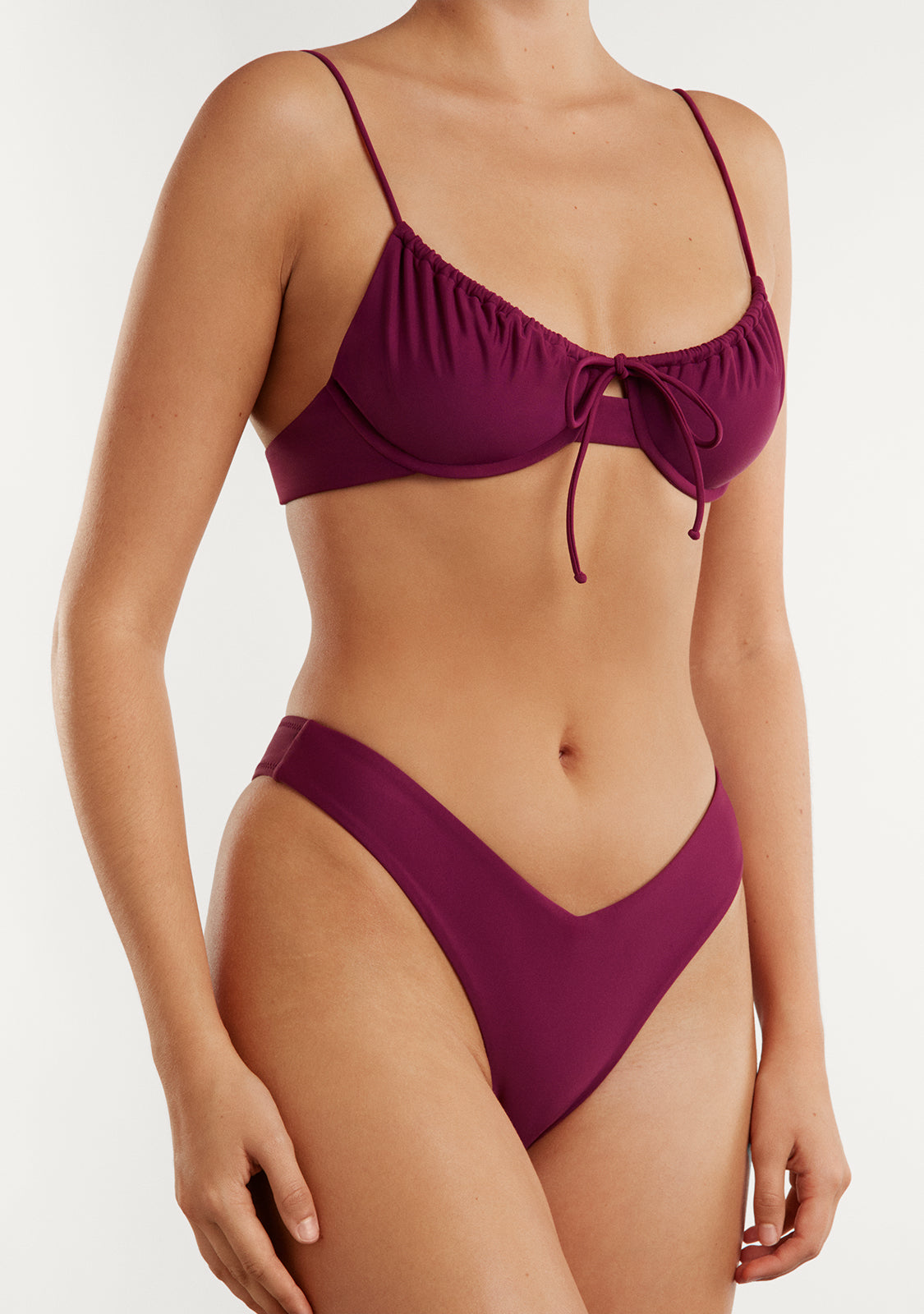Bikini Rinna Top + Gina Bottom Wine