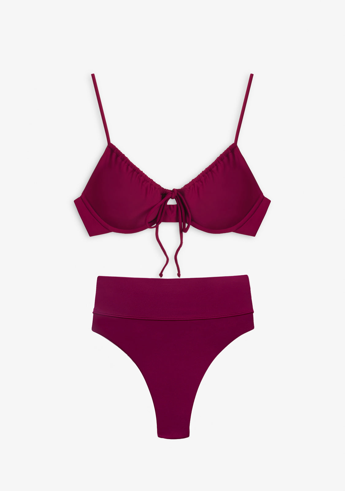 Bikini Rinna Top + Manami Bottom Wine