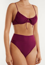 Bikini Rinna Top + Manami Classic Bottom Wine