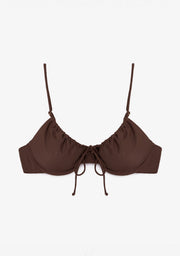 Top Biquíni Castanho Cocoa Rinna