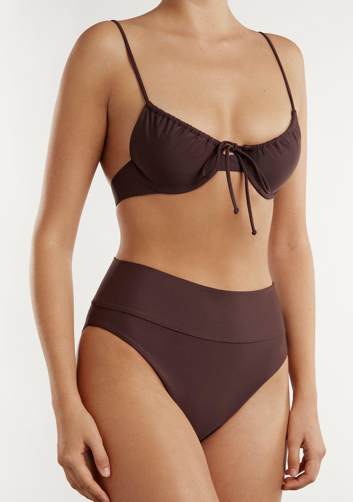 Bikini Rinna Top + Manami Classic Bottom Cocoa