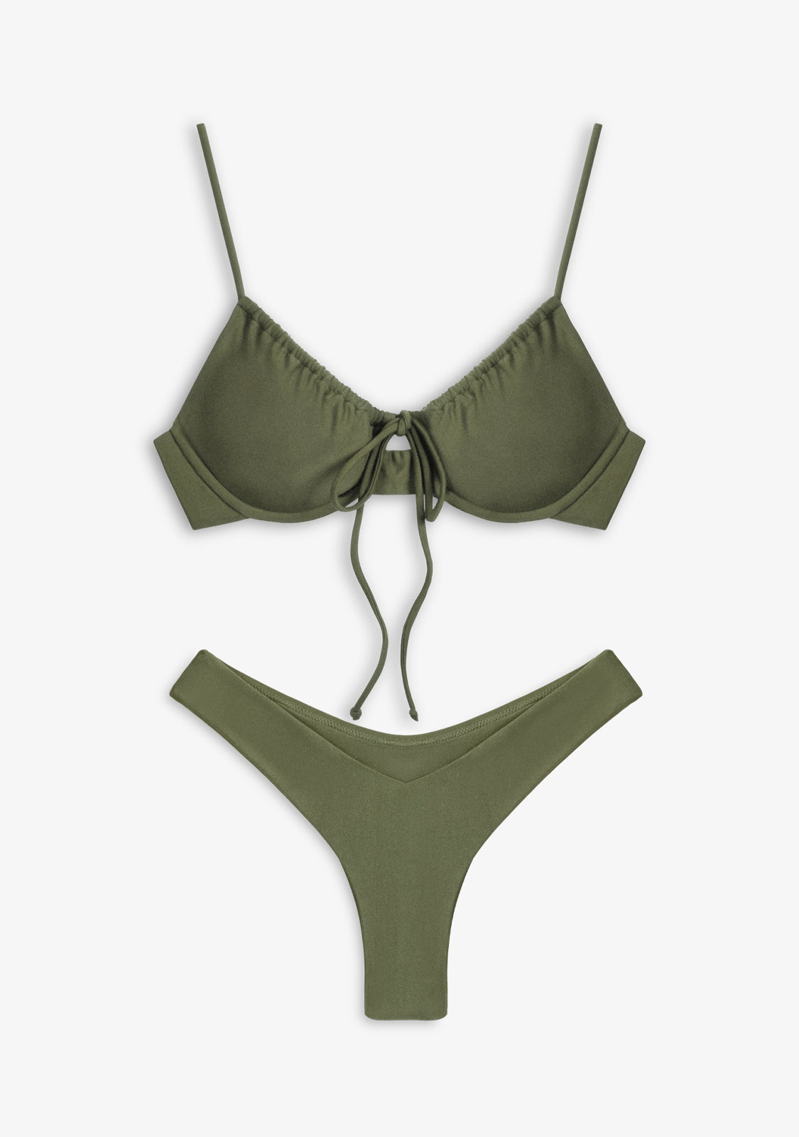 Bikini Rinna Top + Gina Bottom Olive Green