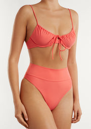 Bikini Rinna Top + Manami Bottom Coral