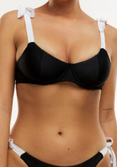 Top Bikini Zenda Negro y Blanco