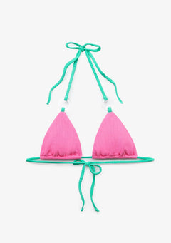 Top Bikini Rosa y Verde Lira