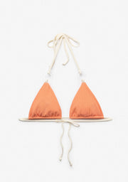 Bikini-Top Pfirsich und Beige Lira