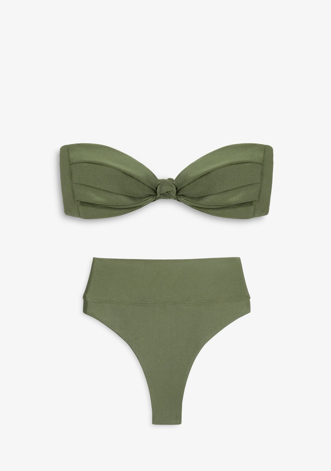 Set Bikini Verde Oliva Top Pamela + Braguita Manami