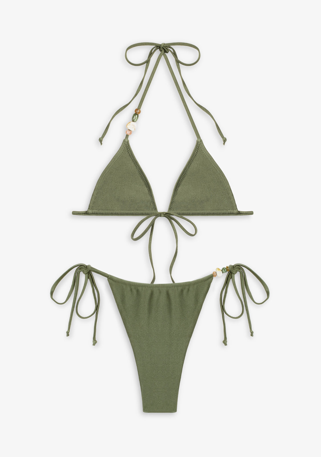 Bikini Haley Top + Kame Bottom Olive Green | KALK