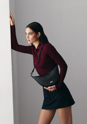 Crescent Bag Schwarz Kalk