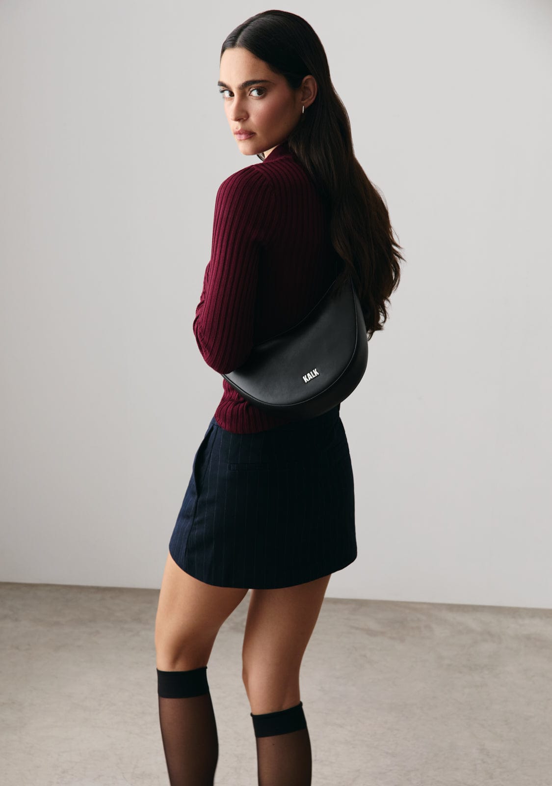 Crescent Bag Schwarz Kalk