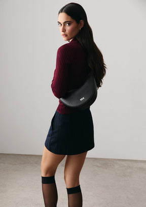 Crescent Bag Schwarz Kalk
