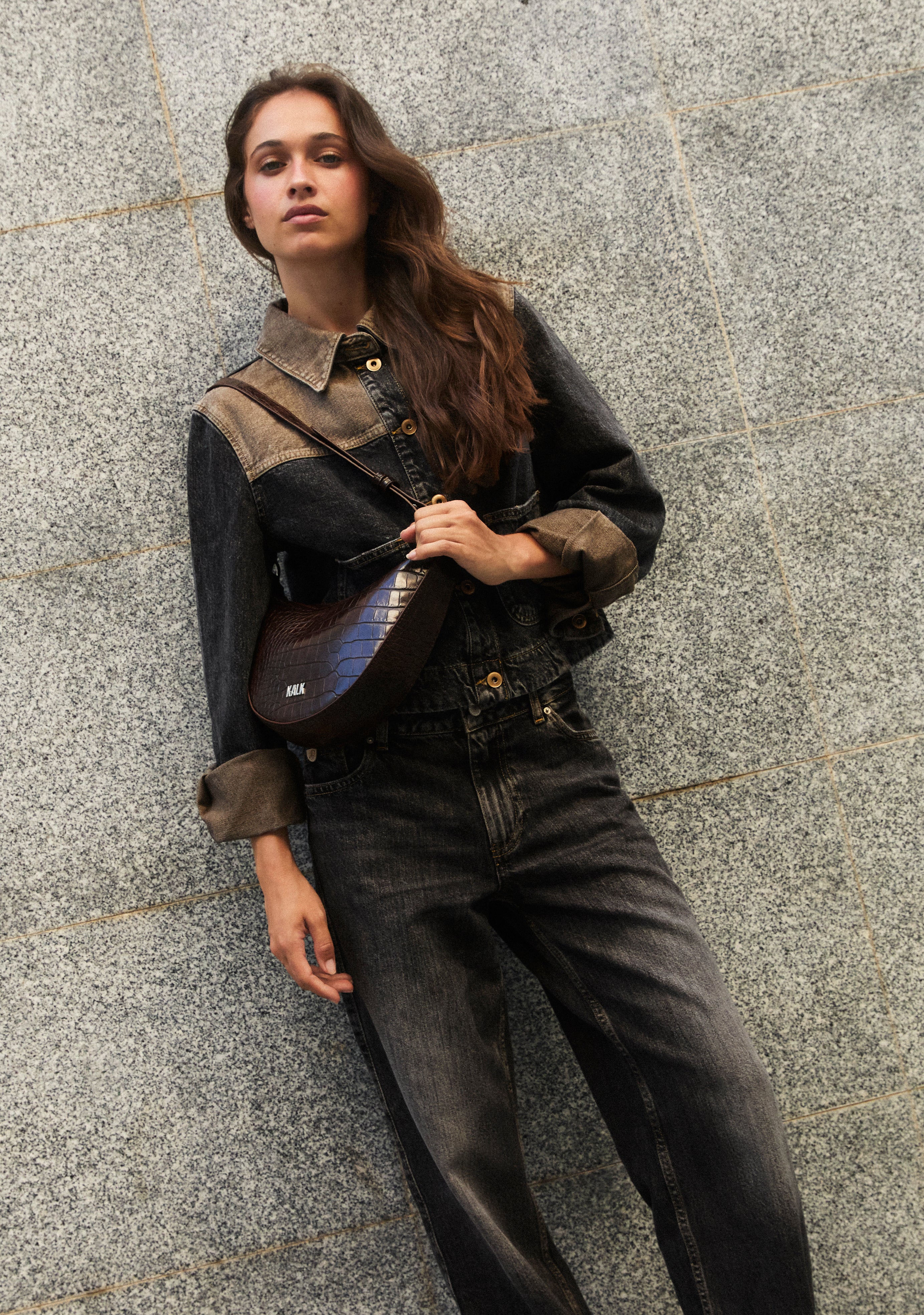 Crescent Bag Brown Kalk