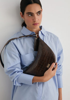 Crescent Bag Braun Kalk