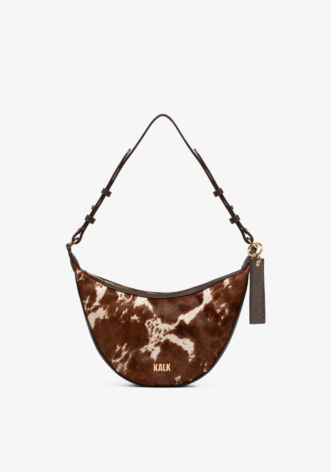 Bolso de hombro de piel Crescent