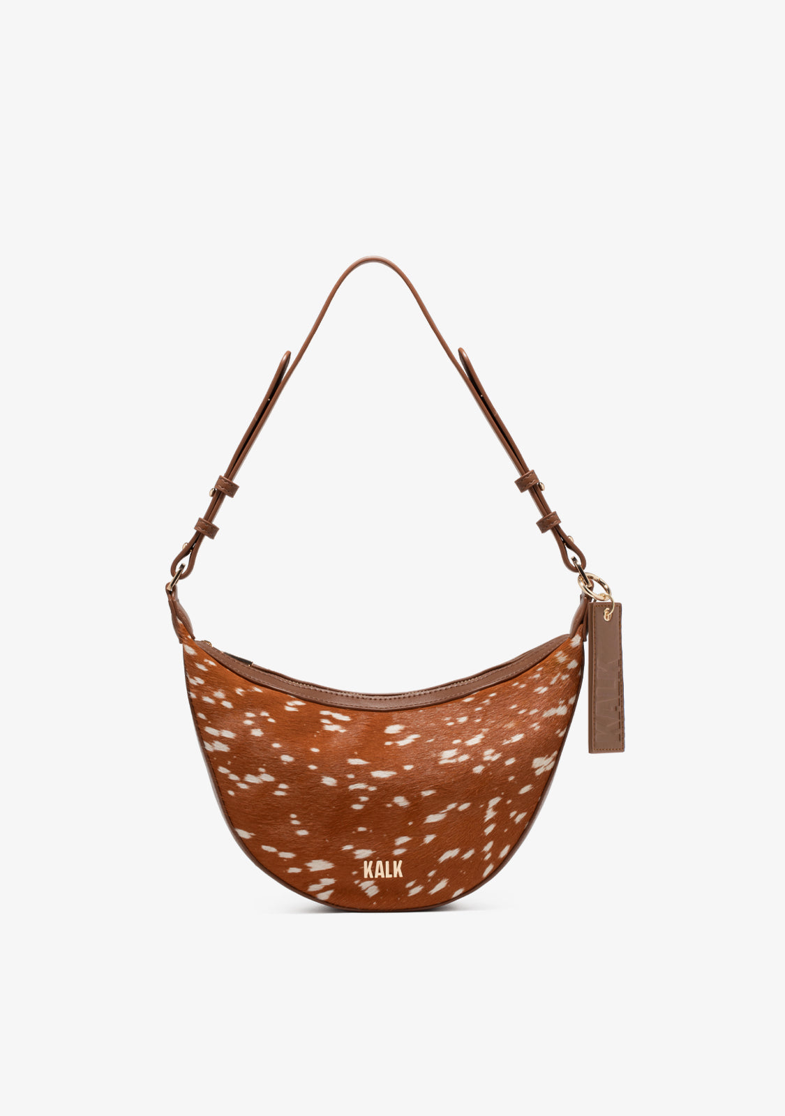 Bolso de hombro de piel Crescent
