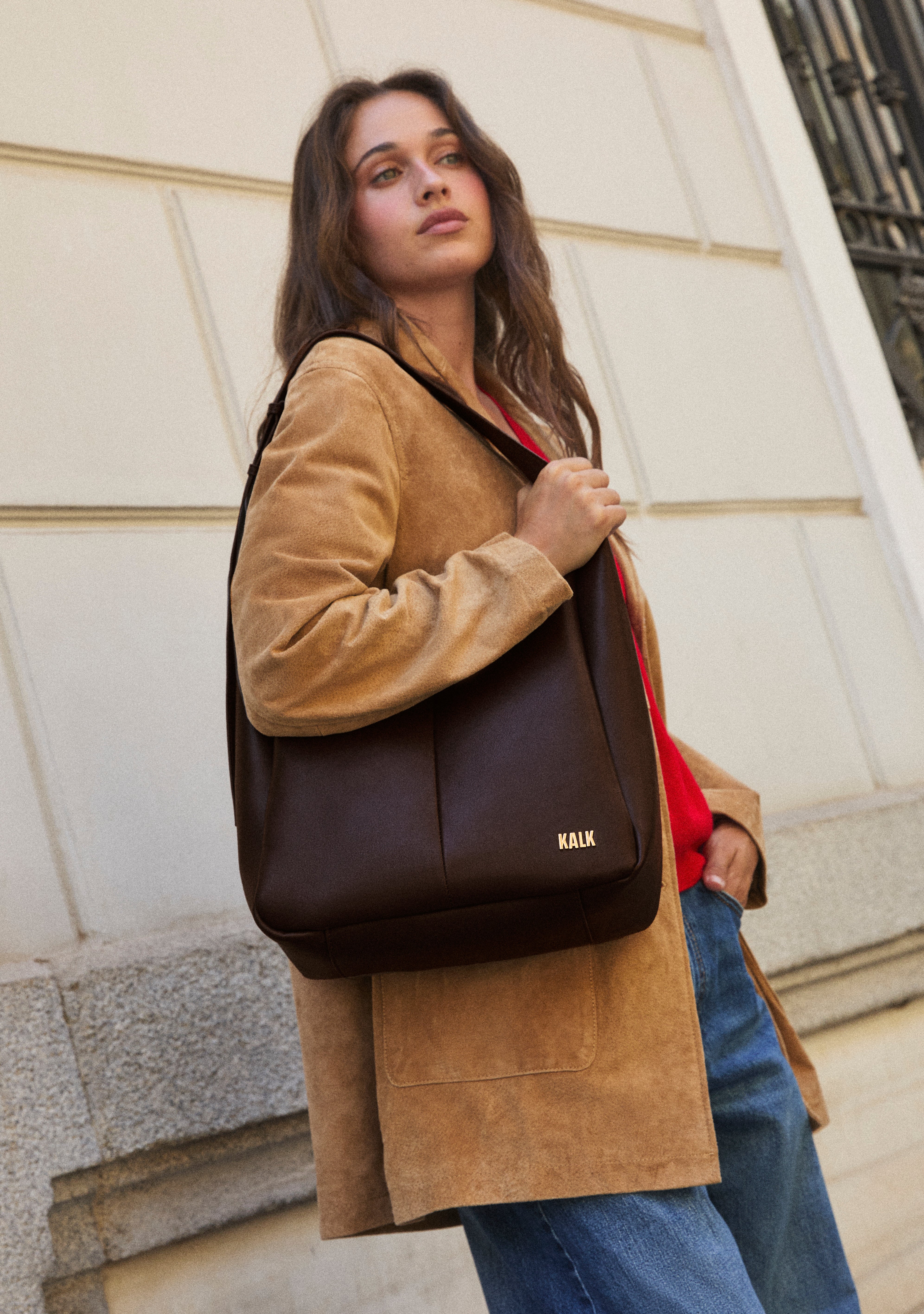 Bolso shopper marrón hobo