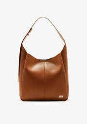 Brown leather handbag for woman
