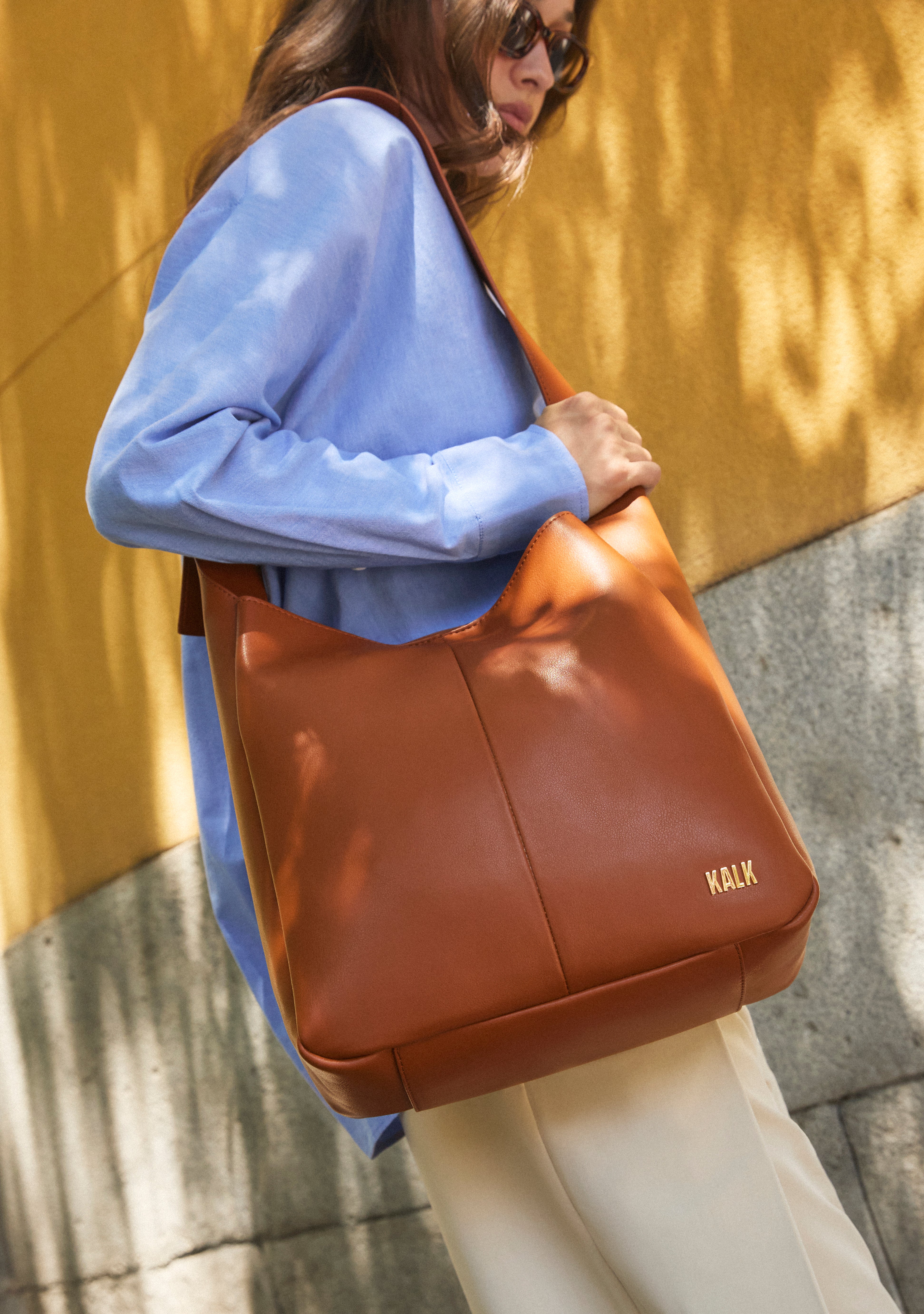 Bolso shopper camel hobo