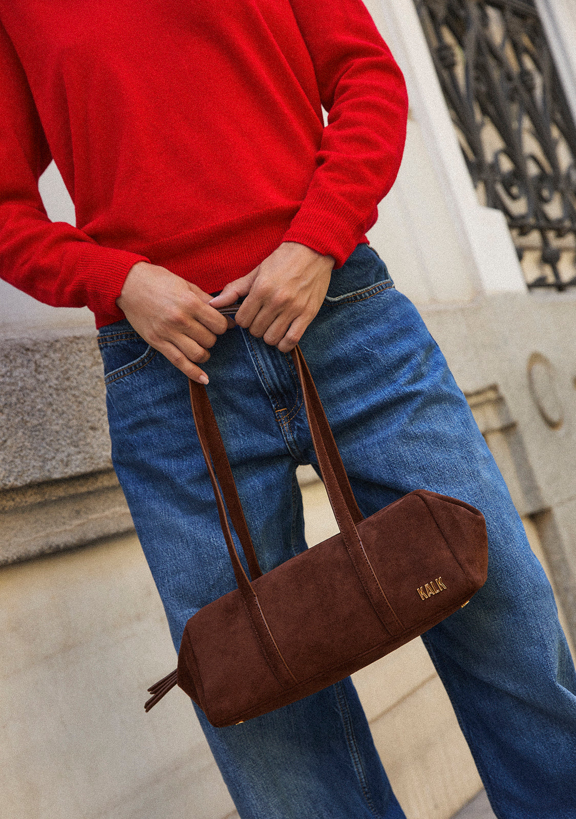 Bolso Long Baguette Marrón KALK