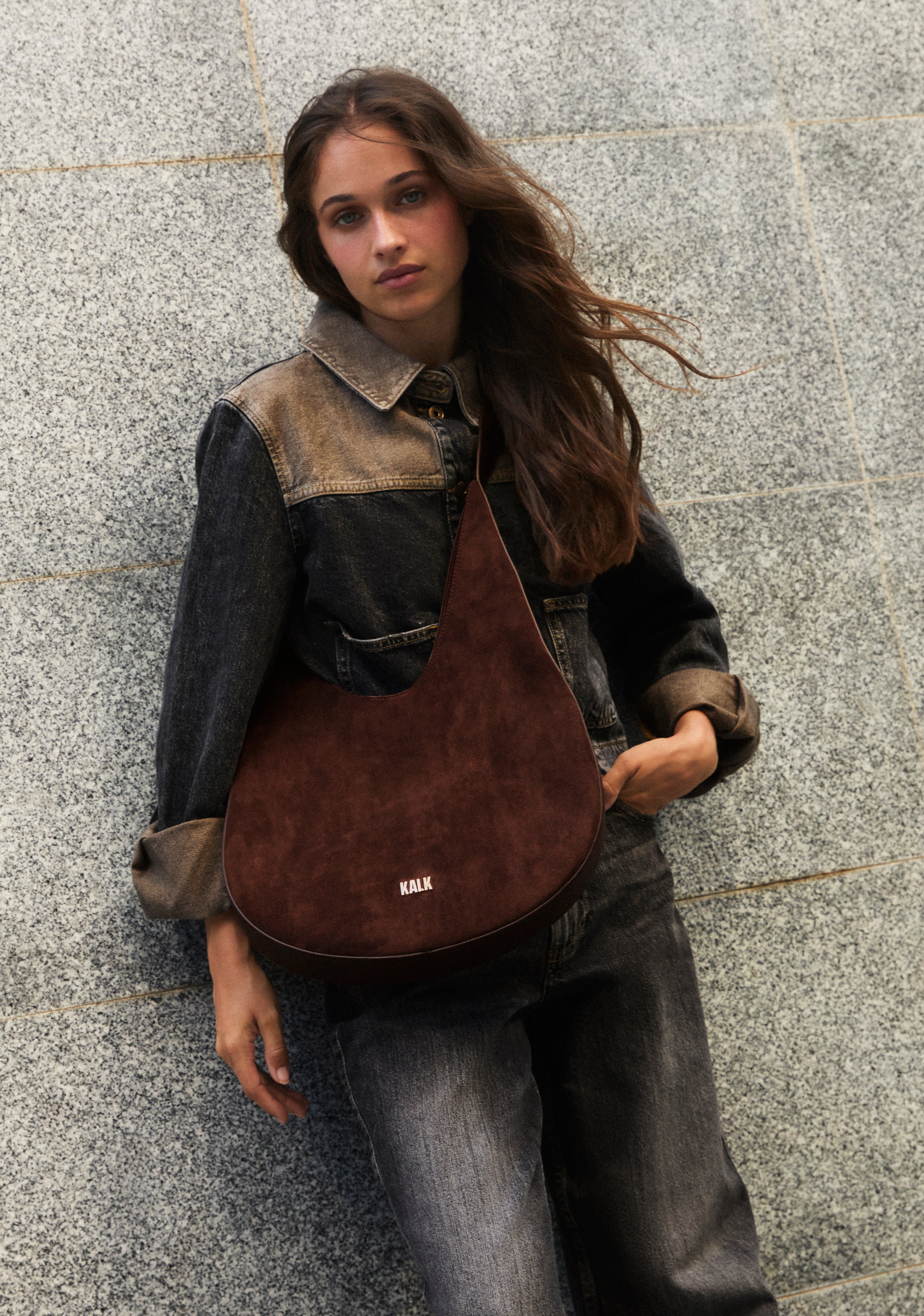 Bolso shopper marrón Half Moon