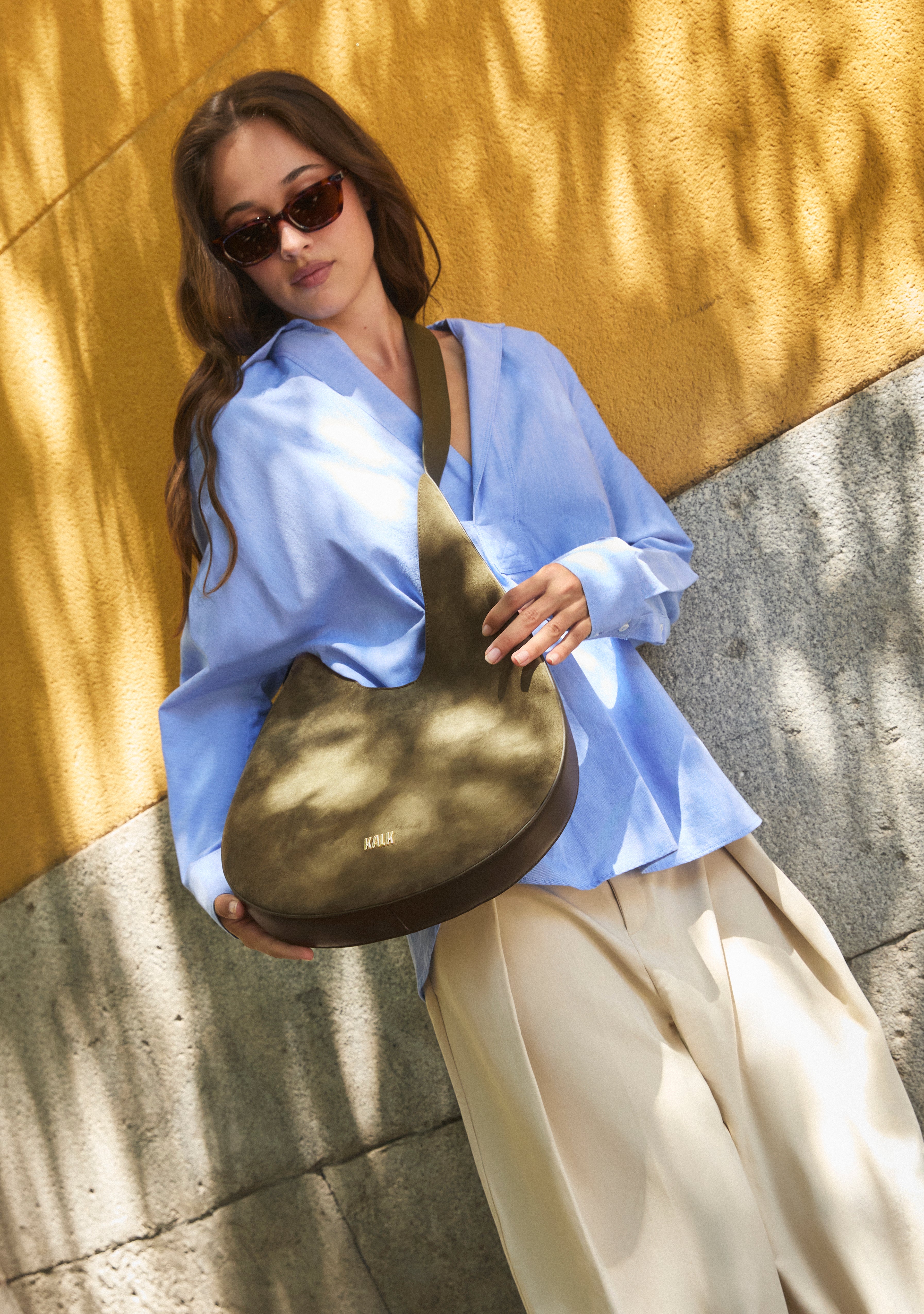 Bolso shopper verde Half Moon